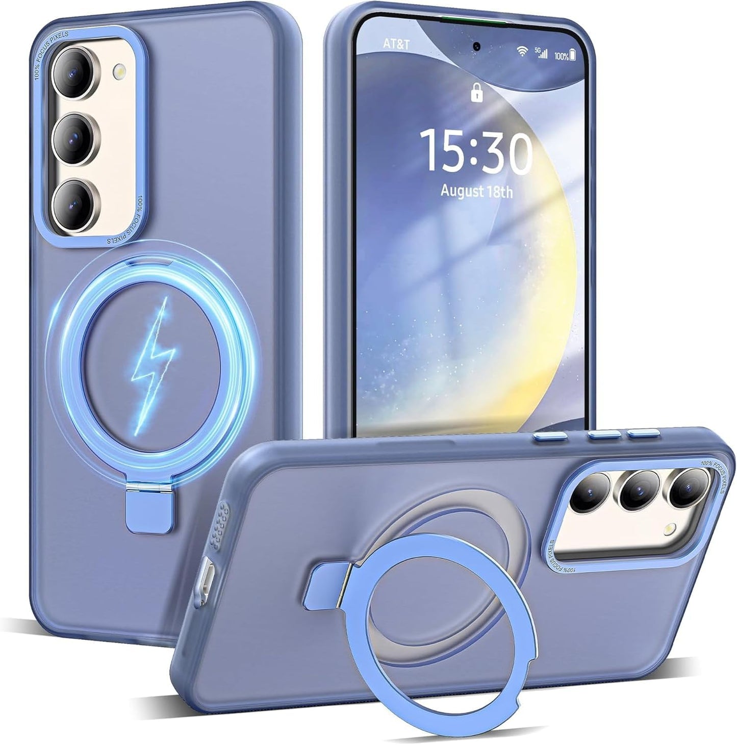 Phone Case for Samsung S24 Compatible with Magsafe [Military Grade Drop Protection] Shockproof Translucent Matte for Women Men