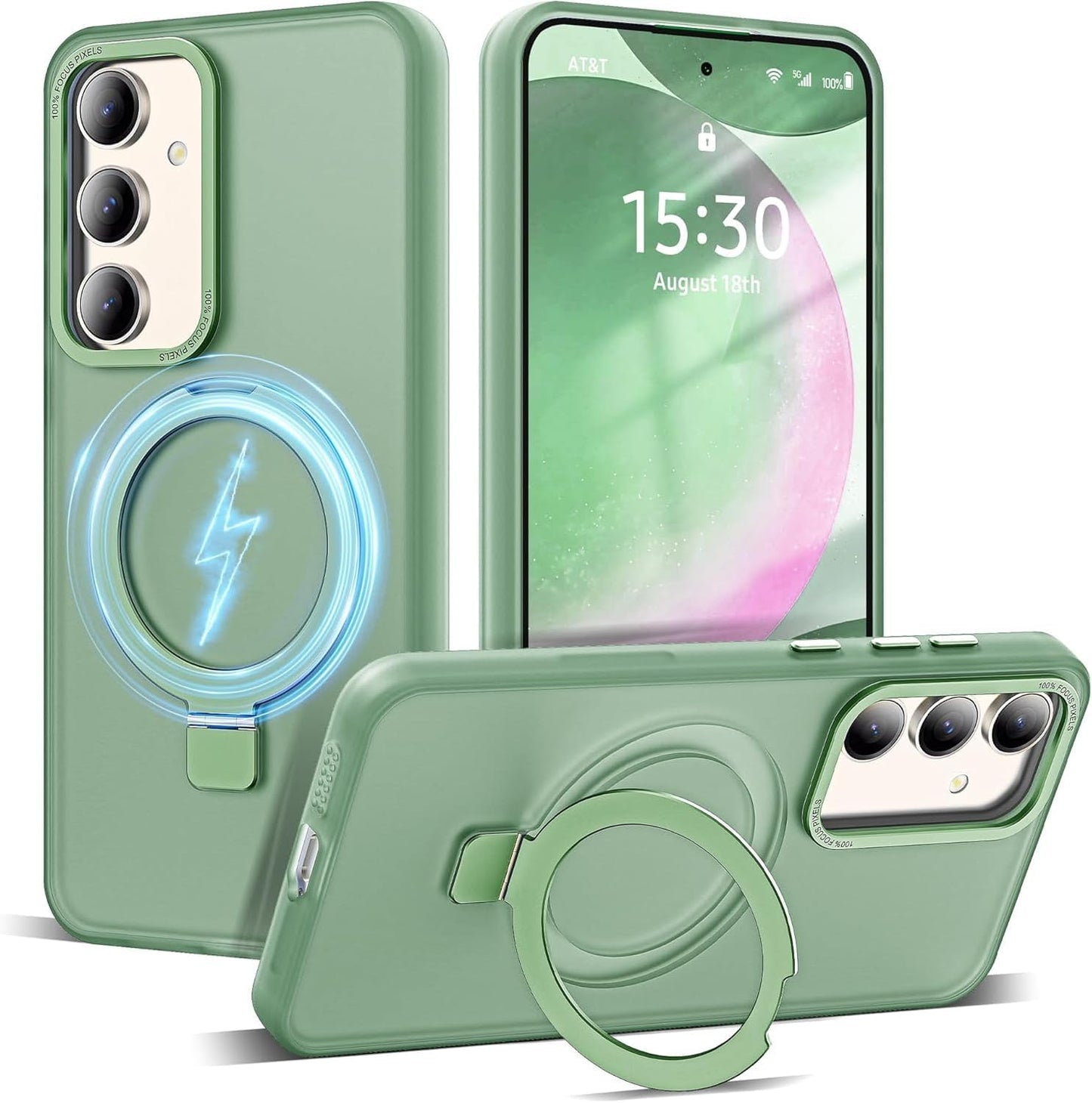 Phone Case for Samsung S24 Compatible with Magsafe [Military Grade Drop Protection] Shockproof Translucent Matte for Women Men