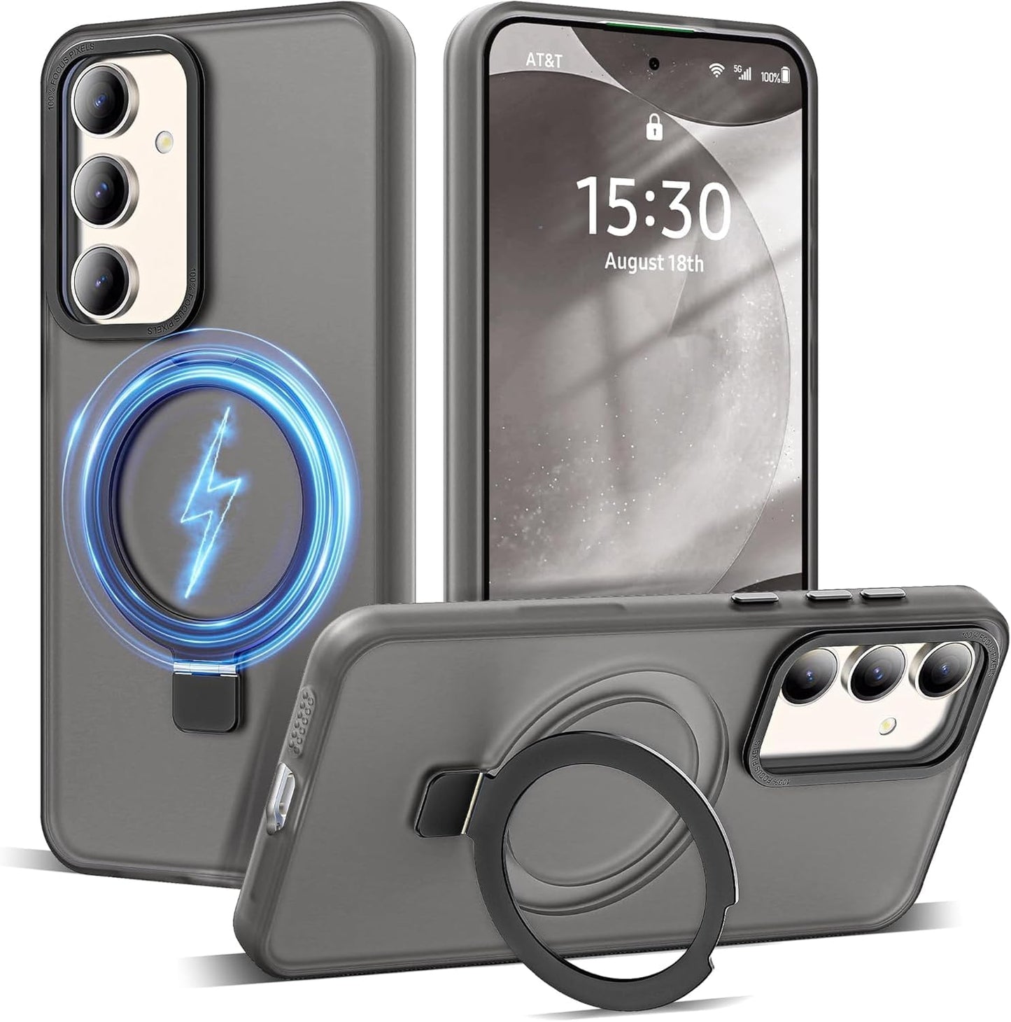 Phone Case for Samsung S24 Compatible with Magsafe [Military Grade Drop Protection] Shockproof Translucent Matte for Women Men